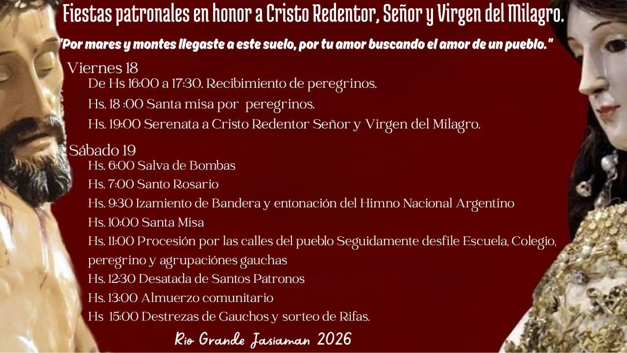 Fiestas Patronales en honor a Cristo Redentor, Señor y Virgen del Milagro