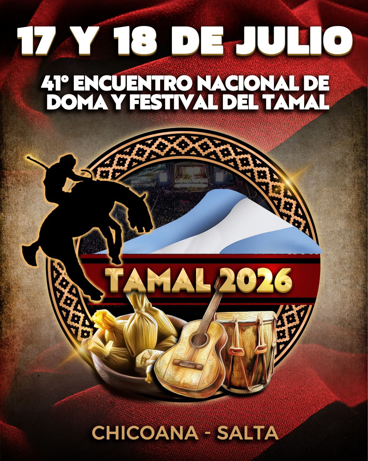41º Encuentro Nacional de Doma y Festival del Tamal en Chicoana, Salta